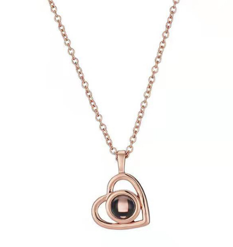 100 Languages "I Love You" Projection Necklace
