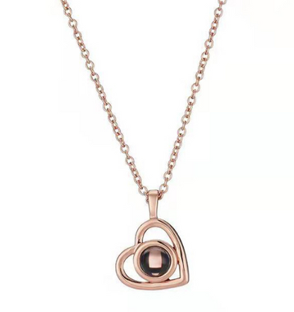 100 Languages "I Love You" Projection Necklace