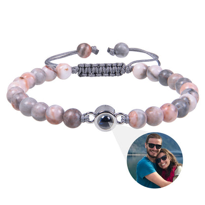"Custom Photo Projection Bracelet in 100 Languages"