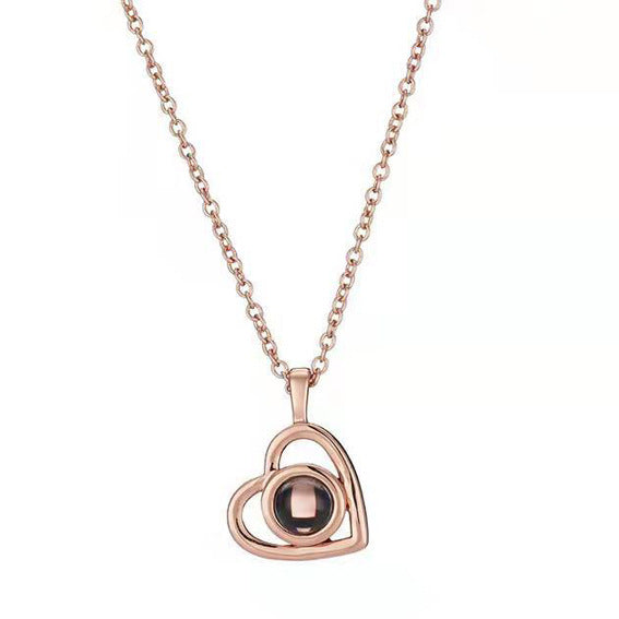 100 Languages "I Love You" Projection Necklace