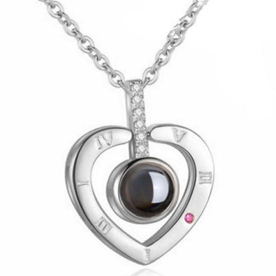 100 Languages "I Love You" Projection Necklace