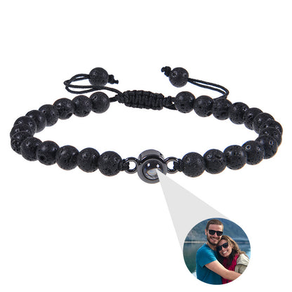 "Custom Photo Projection Bracelet in 100 Languages"