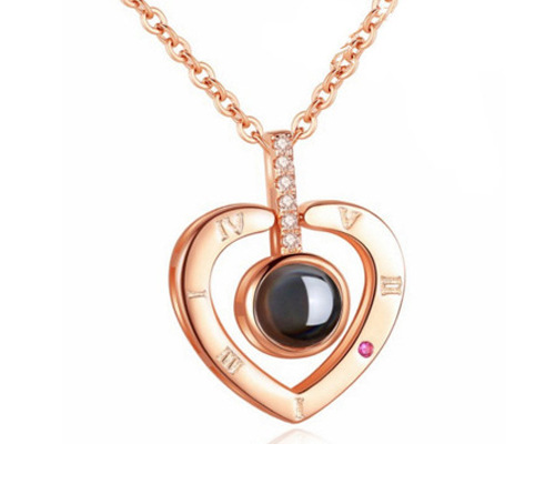 100 Languages "I Love You" Projection Necklace