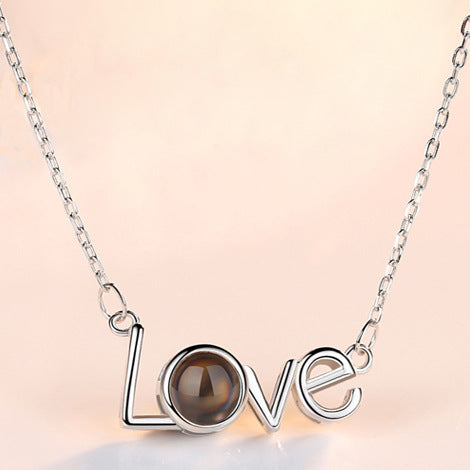 100 Languages "I Love You" Projection Necklace