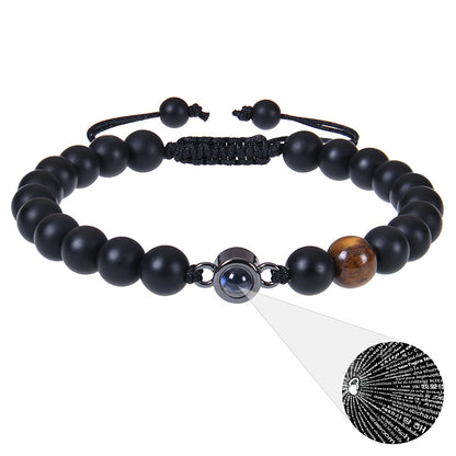 "Custom Photo Projection Bracelet in 100 Languages"