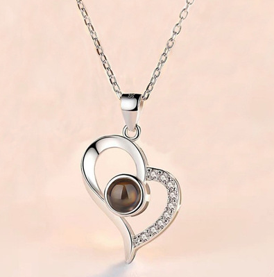 100 Languages "I Love You" Projection Necklace